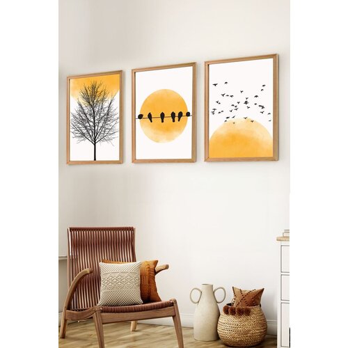 Wallity Set uramljenih MDF slika Myk3007-3, 3 Dela Cene