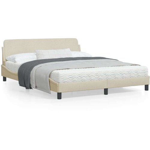  Okvir za krevet s uzglavljem krem 160 x 200 cm od tkanine Cijene