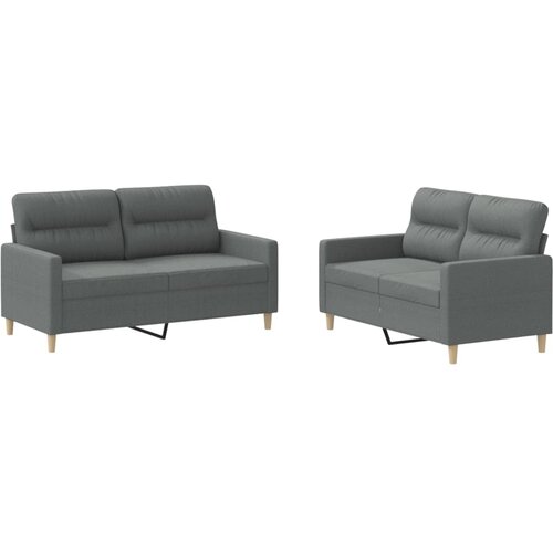 VidaXL Sedežna garnitura z blazinami 2-delna temno sivo blago, (20922919) Slike