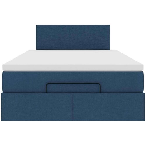 VidaXL Otomanski krevet s madracem plavi 120x200 cm tkanine Slike
