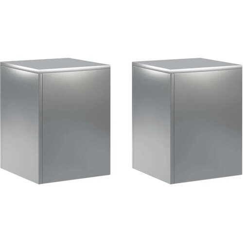  Stalak za biljke 2 pcs Srebrna 30 x 30 x 40 cm Nehrđajući čelik - Pocinčani čelik 2x (30 x 30 x 40 cm) Slike