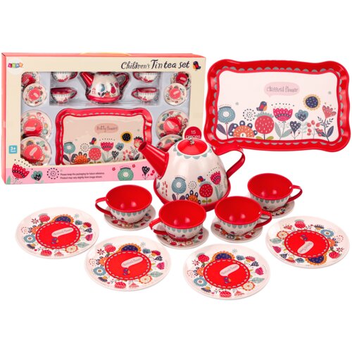  Dječji set za kavu ili čaj Kettle Tray 15u1 - crveni Cijene