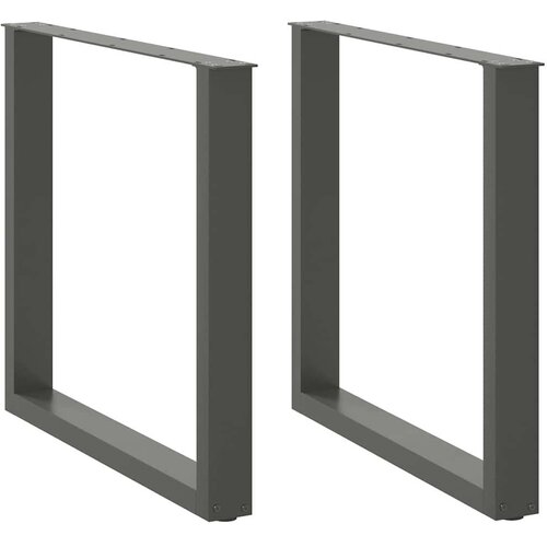  Noge za jedilno mizo v obliki črke U, 2 kosa, antracitne, 80 x (72-73) cm, jeklo, (22123898) Cene