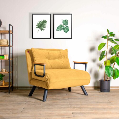sando single - mustard mustard 1-Seat sofa-bed Slike