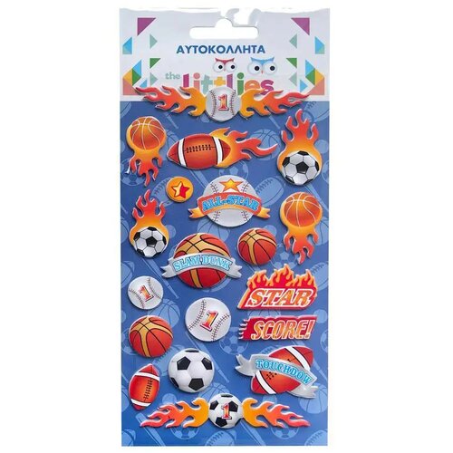 Luna The Littlies: Sportski 3D pufasti set naljepnica 10x22 cm Slike