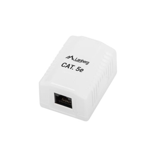 Lanberg Roseta de Superficie Cat.5e Utp 1x Toma RJ45 Blanco, (20754877) Cene