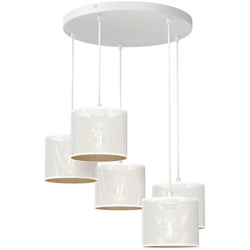  Luster na sajli LOFT SHADE 5xE27/60W/230V bela/zlatna Cene