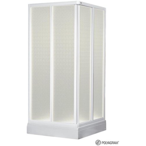 Polyagram tuš kabina Alfa beli ram 100x80x180cm mat polistiren 4mm Cene