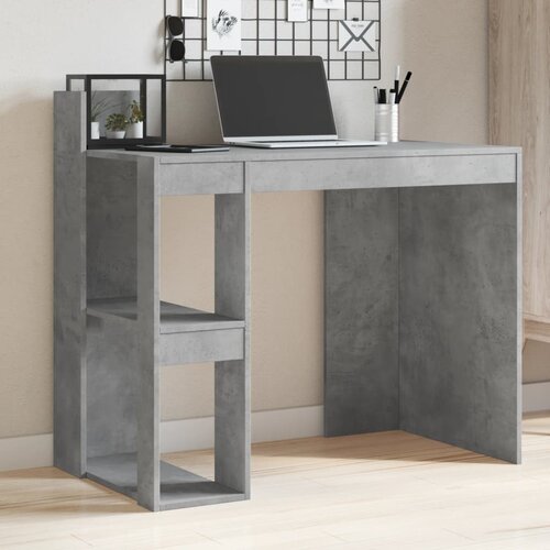 vidaXL Uredski stol siva boja betona 103,5x56,5x94cm konstruirano drvo Cijene