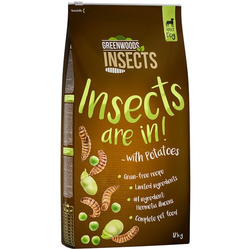 Greenwoods Insects insekti s krumpirom, gra&amp;scaron;kom i bobom - 12 kg Slike