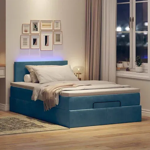 vidaXL Okvir za krevet s madraca tamnoplavi 120x190 cm baršunasti
