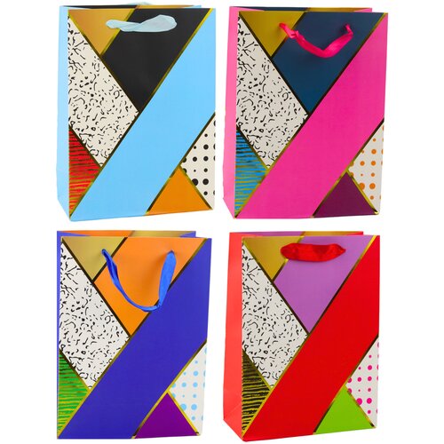  Paper Gift Bag Geometric Patterns 23 x 18 x 10.5 cm Slike