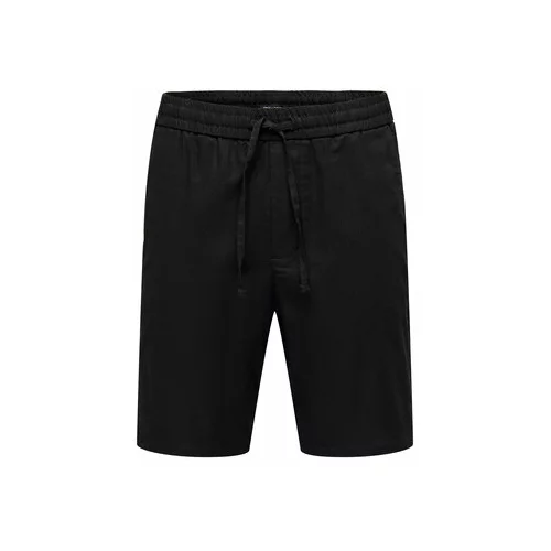 Only & Sons Kratke hlače iz tkanine 22024967 Črna Loose Fit