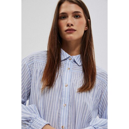 Marisse Women's Shirt L-Ko-4009 White_Blue Cene