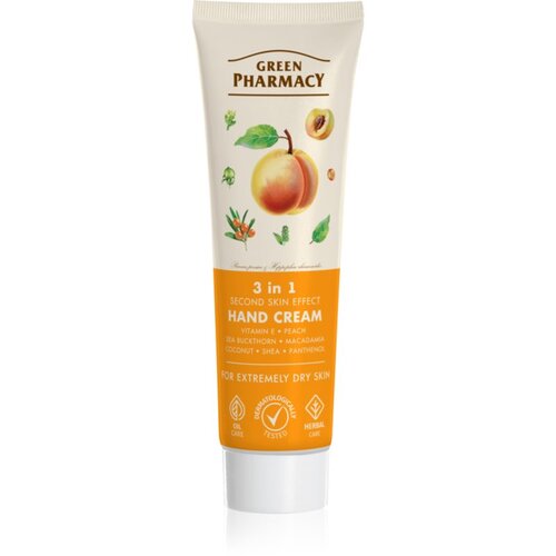 Green Pharmacy Peach krema za ruke i nokte za suhu kožu 100 ml Slike