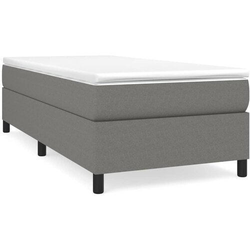 Maison Chic Box spring postelja - Vzmetna postelja z vzmetnico temno siva 100x200 cm blago SL19054, (21893797) Slike