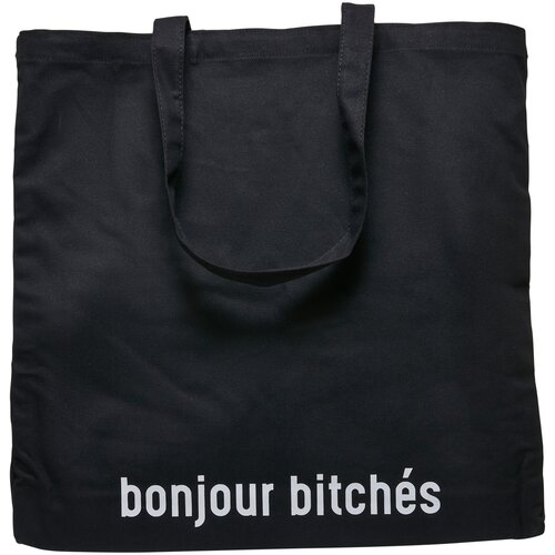 MT Accessoires Bonjour Bitches Oversize Canvas Bag Black Slike