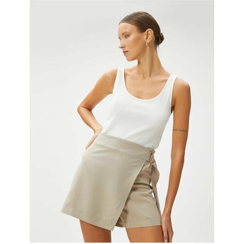 Koton Mini Shorts Skirt With Belt Modal Mixture Slike
