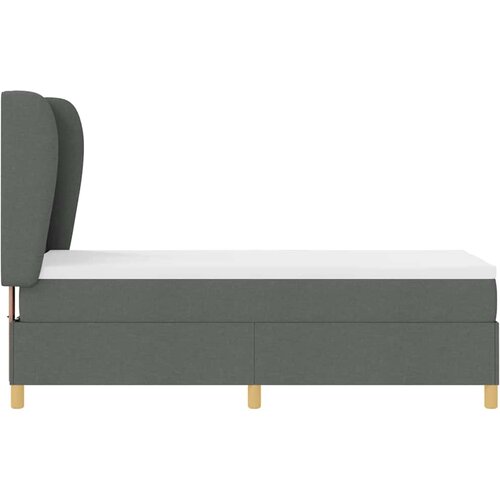  Krevet s opruga kutije Tamno siva 200 x 80 cm tkanina Slike