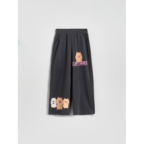 Reserved GIRLS` TROUSERS - tamnosivo Cijene