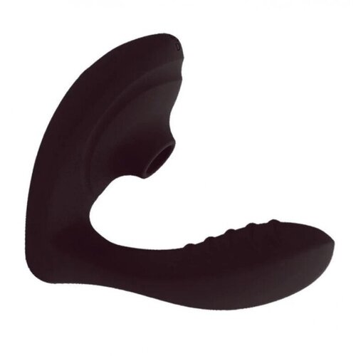  Vibrator sa dodatkom za klitoris Oral Angel, Crni Slike