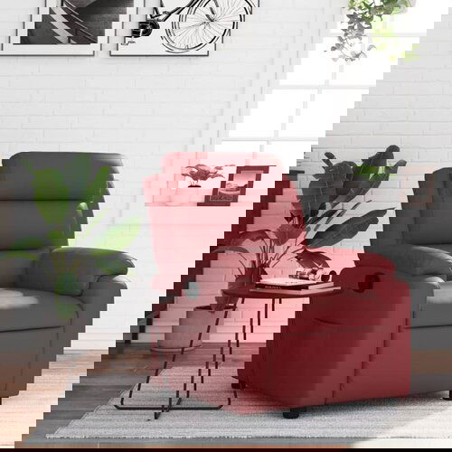 vidaXL Naslanjač vinsko rdeče umetno usnje Cene