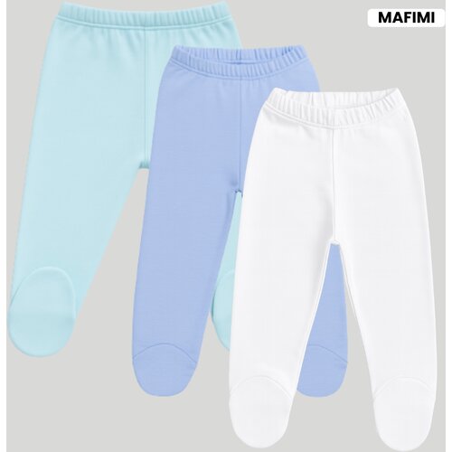 Mafimi Pamučne Pantalonice sa stopicom set od 3 - aqva/ plava/ bela Cene