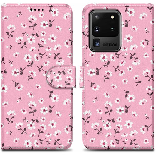 Cadorabo Ohi&amp;scaron;je, združljiv s Samsungom - Design Flower Rain &amp;scaron;t. 6 - Za&amp;scaron;čitni pokrov z magnetnim zapiranjem, funkcijo stojala in režo za kartico, (20592707) Slike
