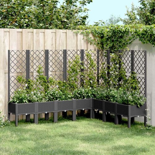  Vrtna sadilica s re&amp;scaron;etkom crna 200 x 160 x 142 cm PP Slike