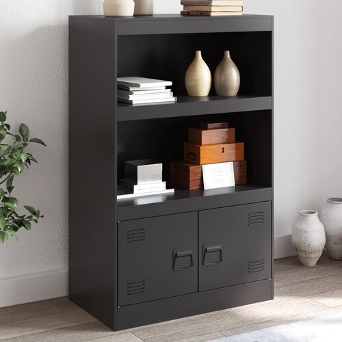 VidaXL Komoda crna 67 x 39 x 107 cm čelična Slike