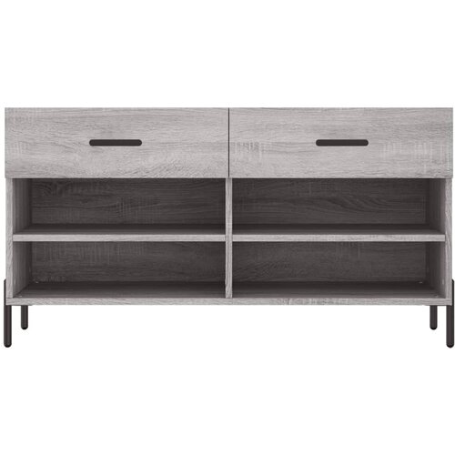  Klupa za cipele siva boja hrasta 102x35x55 cm konstruirano drvo Slike