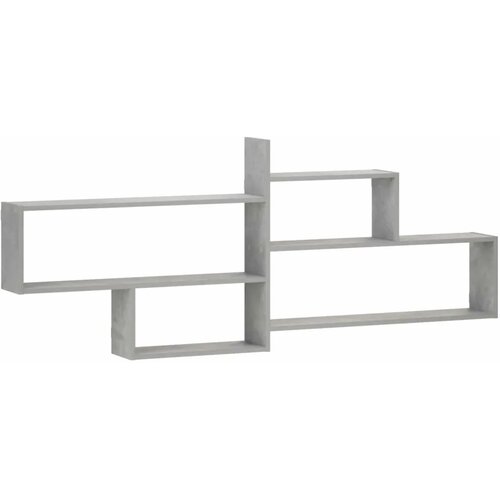  Zidna polica Betonska siva 168 5 x 17 x 68 cm - Betonska siva 4 pregrade Slike