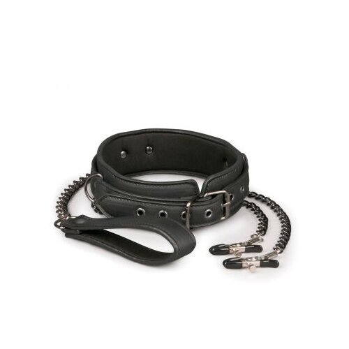 EasyToys - Fetish Collection Ovratnica Easytoys s sponkami za bradavičke Slike