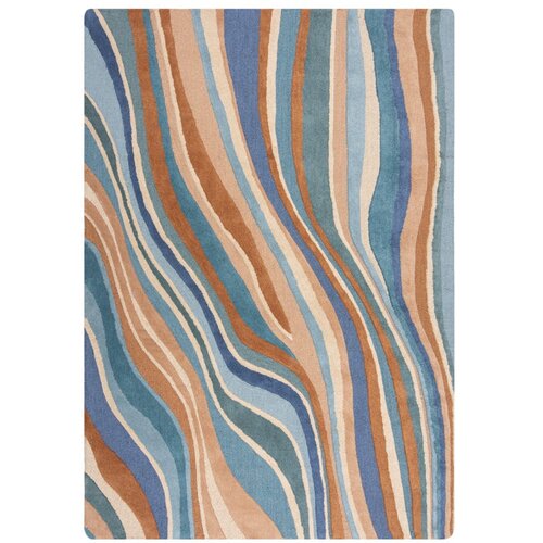 Flair Rugs Plavi ručno rađen vunen tepih 200x290 cm Abstract Flow – Cijene