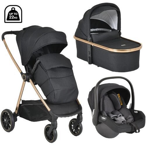 Cangaroo kolica za bebe 3u1 Hydra Black, 0m+ Cene