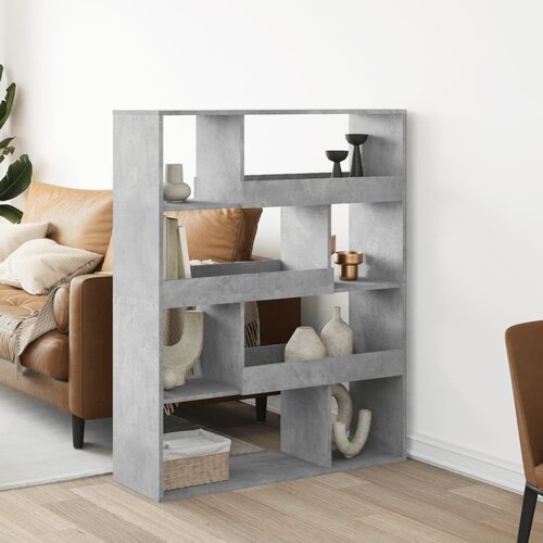 Furnova Knjižna omara betonsko siva 100x33x125,5 cm inženirski les, (21951056) Slike