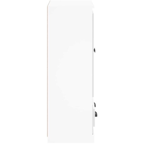  Visoka komoda bijela 60 x 35,5 x 103,5 cm od konstruiranog drva Slike