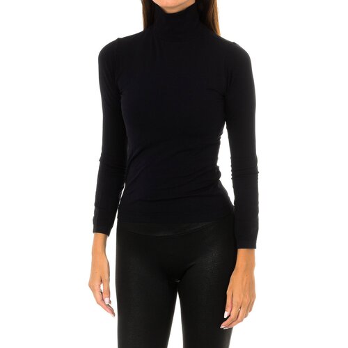 Intimidea Majice z dolgimi rokavi 210396-NERO Črna Slike