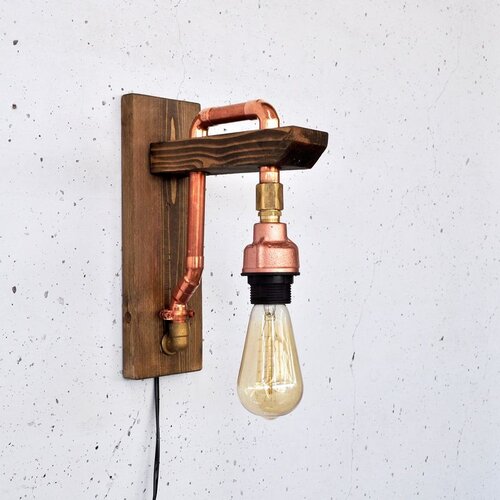 Opviq Lacop012 woodenrose gold wall lamp Slike