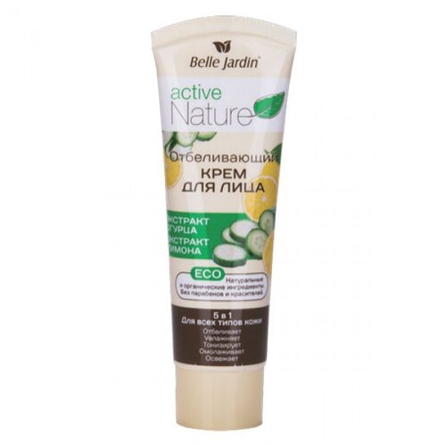 Belle Jardin ACTIVE NATURE ECO - Krema za izbeljivanje lica sa ekstraktom limuna i krastavca 85ml Slike