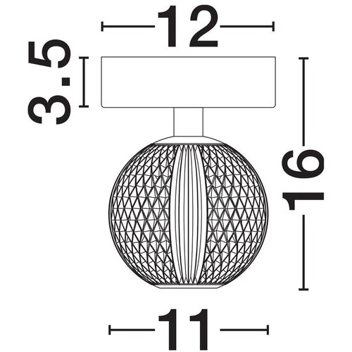 Nova Luce Aluminijasta LED stropna svetilka v zlati barvi s senčilom iz akrilnega stekla Brillante &amp;ndash; Slike