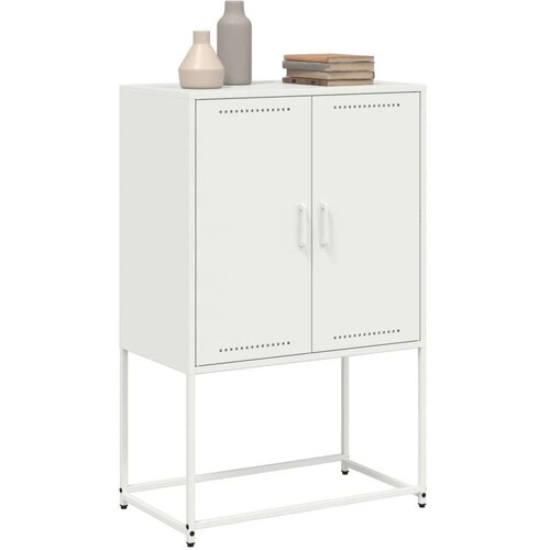 vidaXL Visoka omara bela 68,5x38,5x107 cm jeklo Cene
