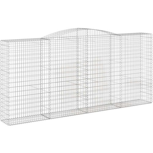  Lučne gabionske ko&amp;scaron;are 10kom 400x50x180/200cm pocinčano željezo Slike