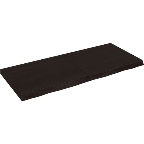 Maison Chic Stenska polica - Viseča Polica temno rjava 140x60x(2-6) cm trdna hrastovina, (21784926) Cene
