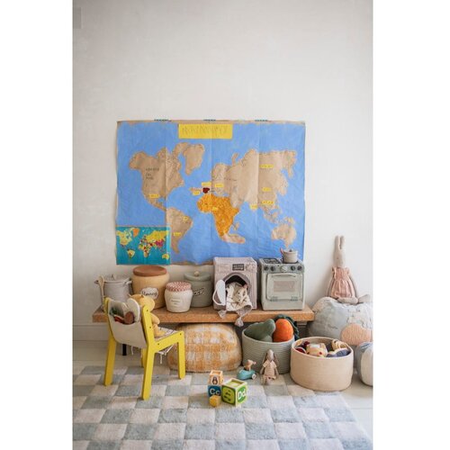 Lorena Canals Svijetlo plavi/krem periv/ručno rađen pamučan tepih 120x160 cm Kitchen Tiles Blue Sage &amp;ndash; Slike