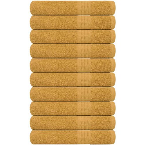 Furnova Brisače za savno 10 kos zlata 80x200 cm 360 g/m² 100% bombaž, (21916469) Cene