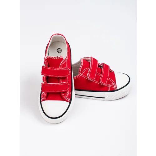 SHELOVET Children's red Velcro sneakers