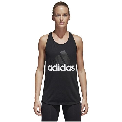 Adidas Majice brez rokavov Essentials Linear Loose Tank Črna Cene