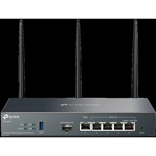 Tp-link ER706W Omada AX3000 Wi-Fi 6 Gigabit VPN Router 1× Gigabit SFP WAN/LAN Port 1×