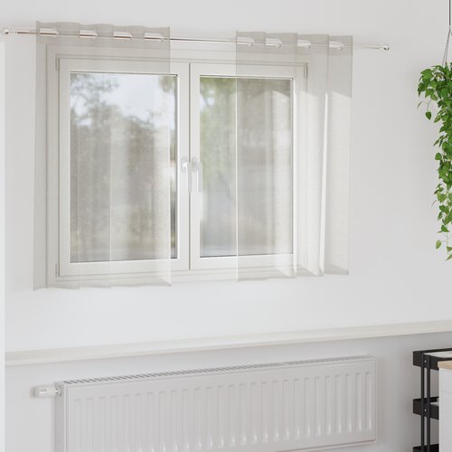 vidaXL Zavjese sa zavjesama 2 pcs Krem 140 x 140 cm Poliester Cijene